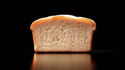 White wheat loaf on black.