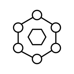 molecule line icon