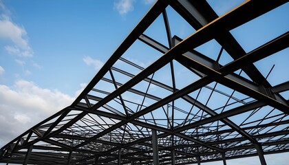Steel Structure Against Blue Sky
