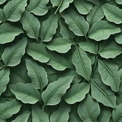Fototapeta premium Lush Green Tropical Leaves Background