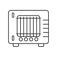 heater icon, heater line art - simple line art of heater, perfect for heater logos and icons
