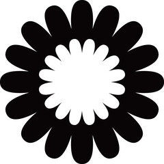 タンポポのアイコン　モノトーン