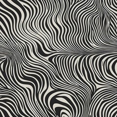 Abstract Black and White Swirling Lines Pattern