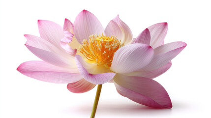 Fototapeta premium Beautiful pink lotus flower closeup