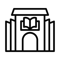 Library line icon