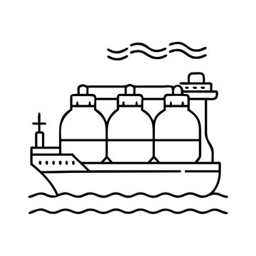 recommend clip art: lng terminal icon, lng terminal line art - simple line art of lng terminal, perfect for lng terminal logos and icons