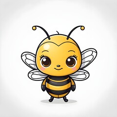 Fototapeta premium Cute Cartoon Bee