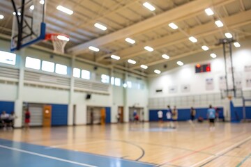 Exciting basketball practice session gymnasium action shot indoor blurred background