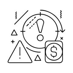 low risk icon, low risk line art - simple line art of low risk, perfect for low risk logos and icons