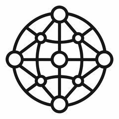 Global Network icon on white background