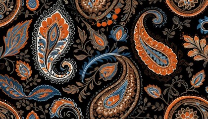 Paisley Pattern Fabric Texture
