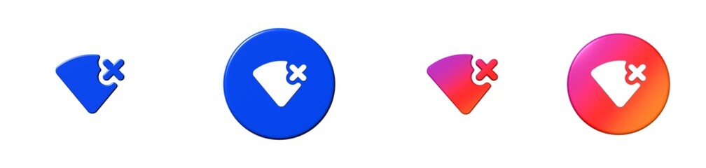 Obraz premium wifi x phosphor 3D icon