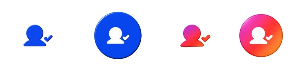 user check phosphor 3D icon