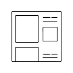 mockup icon, mockup line art - simple line art of mockup, perfect for mockup logos and icons