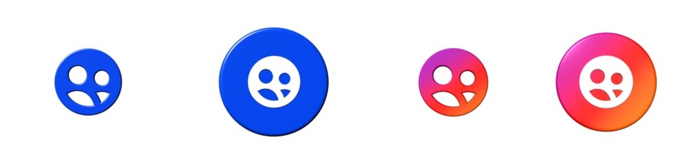 user multiple interface essential 3D icon