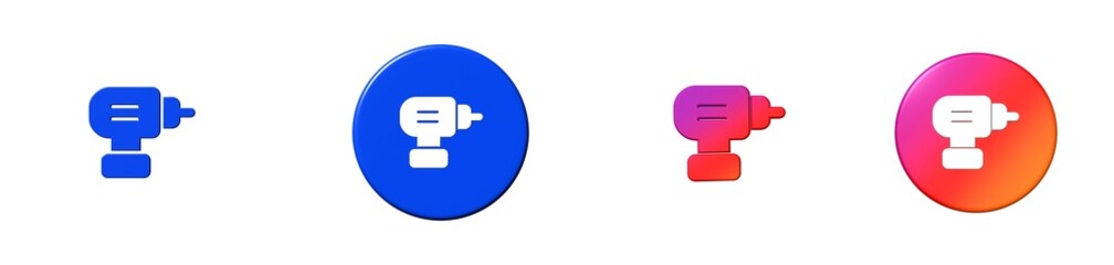 tools power drill home 3D icon