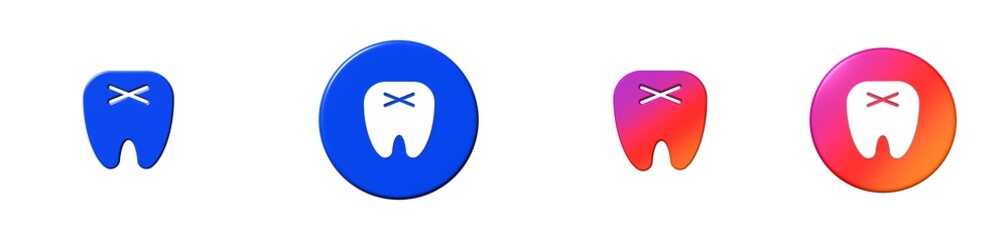 tooth phosphor 3D icon