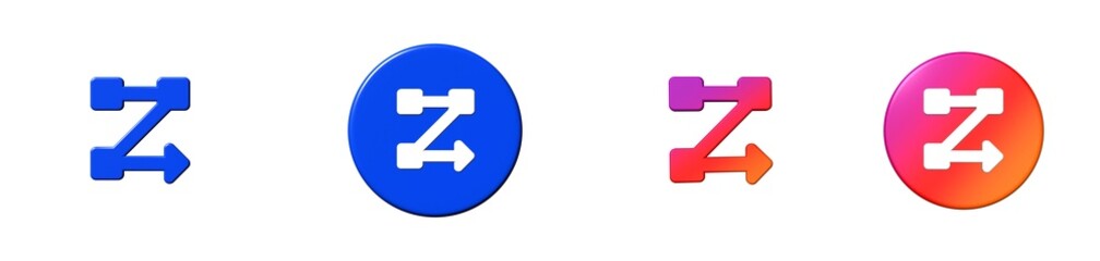 text flow interface essential 3D icon