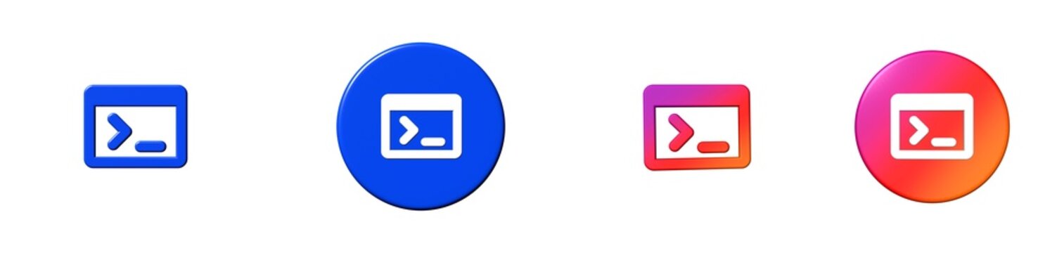 terminal ui actions 3D icon
