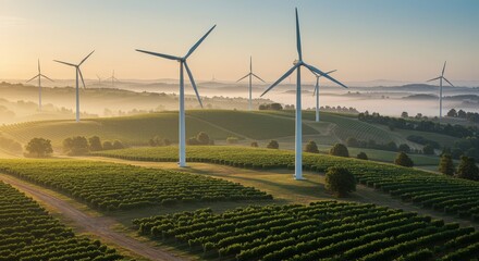 Wind park renewable energy source wind turbines