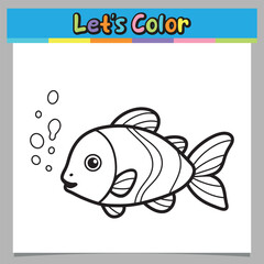 cute fish coloring sheet