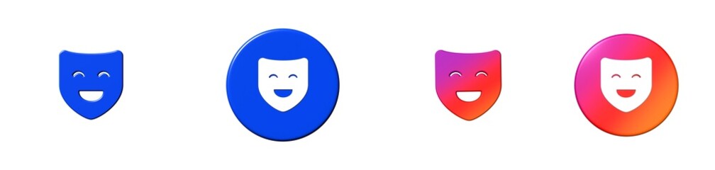 show theater mask entertainment events hobbies 3D icon