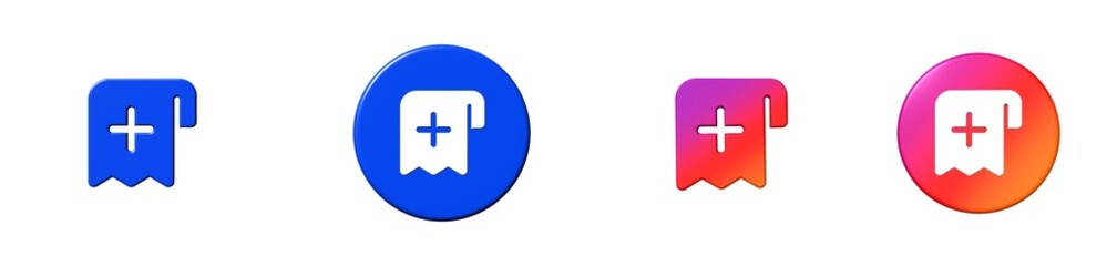 receipt money shopping 3D icon