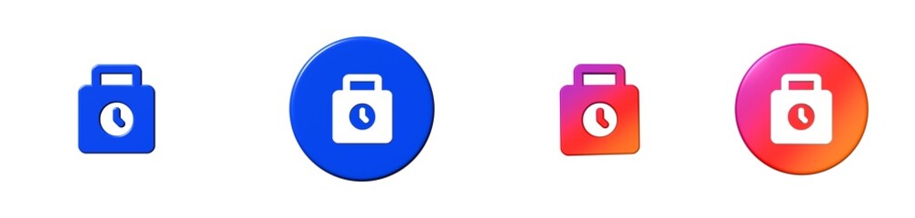 punch clock hardware 3D icon