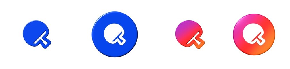 ping pong phosphor 3D icon