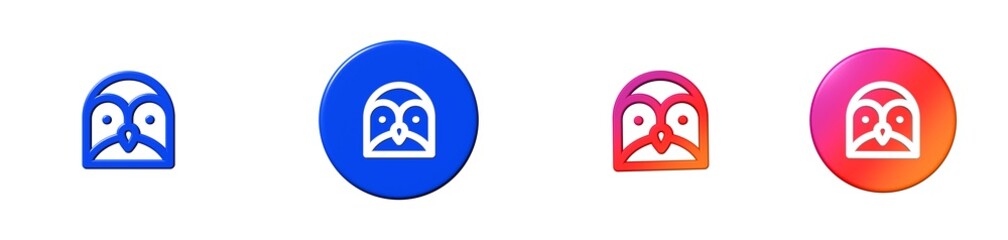 penguin winter nature 3D icon