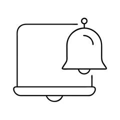 notification icon, notification line art - simple line art of notification, perfect for notification logos and icons