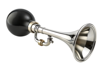 Vintage bicycle horn - classic bike accessory on transparent background