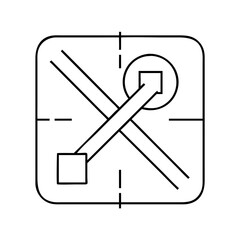 offset path icon, offset path line art - simple line art of offset path, perfect for offset path logos and icons