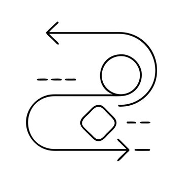 offset path icon, offset path line art - simple line art of offset path, perfect for offset path logos and icons
