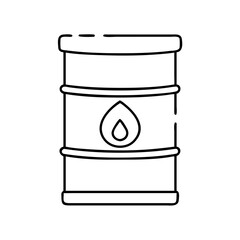 oil barrel icon, oil barrel line art - simple line art of oil barrel, perfect for oil barrel logos and icons