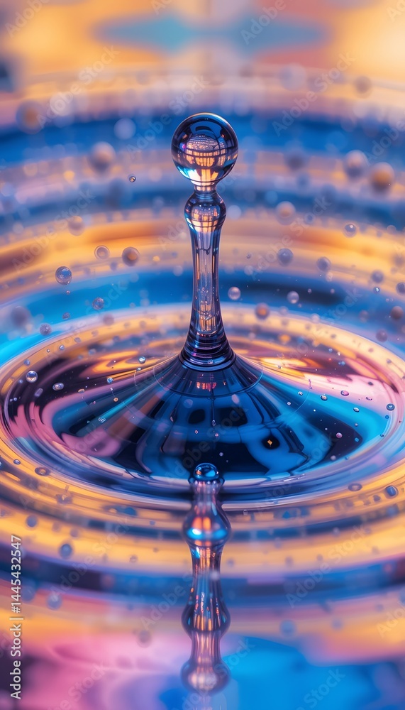 Leinwandbilder iridescent oil droplet splendor abstract reflections on water create breathtaking patterns, a mesmer