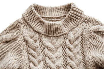 Cozy beige cable knit sweater detail soft texture autumn winter fashion warm wool