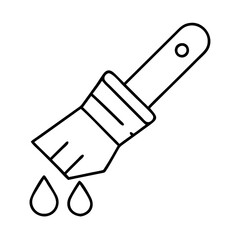 paintbrush icon, paintbrush line art - simple line art of paintbrush, perfect for paintbrush logos and icons