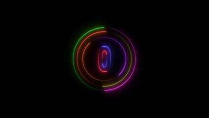 Number 0 countdown with circular motion lines.