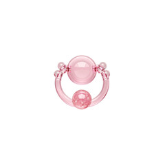 Fototapeta premium Pink Acrylic Double Ball Ring - Captive Bead Ring Jewelry