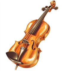 Fototapeta premium violin isolated on white
