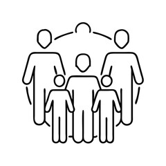 people holding hands community icon, people holding hands community line art - simple line art of people holding hands community, perfect for people holding hands community logos and icons
