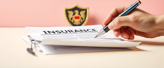 Insurance Policy: Shield Symbolizing Secure Protection and Coverage