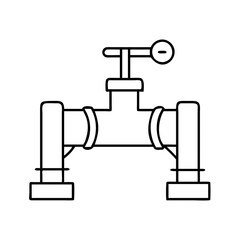 pipeline icon, pipeline line art - simple line art of pipeline, perfect for pipeline logos and icons