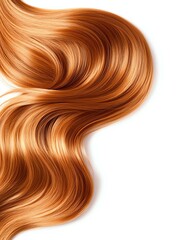 Hair wave beauty concept  haircare isolated on white background Textured flowing hair illustration with warm tones and intricate patterns.