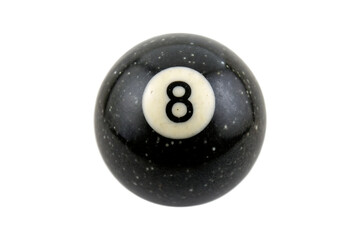 Black 8 ball for billiards or pool isolated on white background PNG
