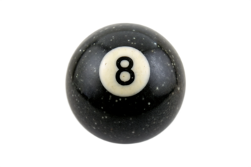 Black 8 ball for billiards or pool isolated on white background PNG
