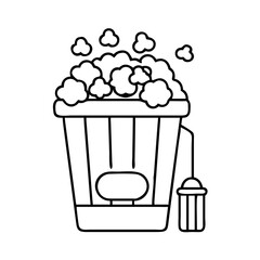 popcorn maker icon, popcorn maker line art - simple line art of popcorn maker, perfect for popcorn maker logos and icons
