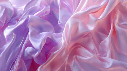 Fototapeta premium Delicate whispers of silken allure unfold with pastel iridescence in a symphony of light fabric