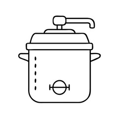 Obraz premium pressure cooker icon, pressure cooker line art - simple line art of pressure cooker, perfect for pressure cooker logos and icons